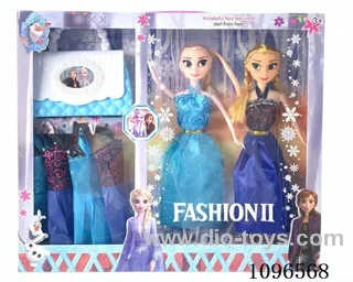 11.5 "full-body Barbie with large bag 4 clothes