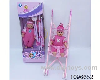 Iron trolley + cotton body boy doll with IC 4 sound or English