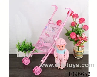 Plastic cart +12 "doll