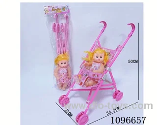 Plastic cart +12 "doll