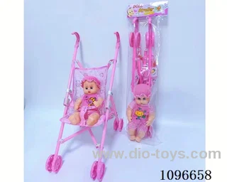 Plastic cart +12 "doll