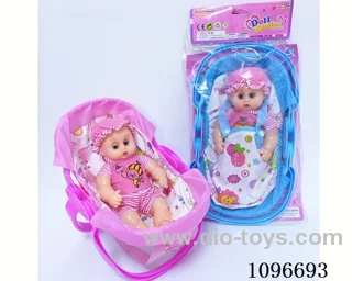 Basket/cradle + doll