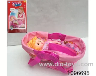 Basket/cradle + doll