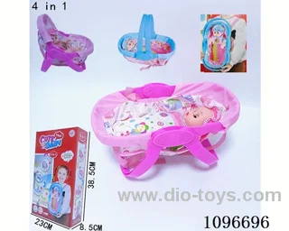 Basket/cradle + doll
