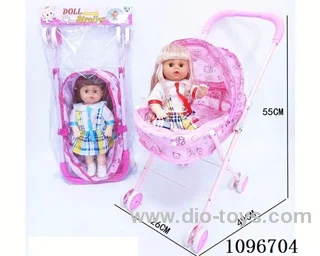 Iron trolley + skirt girl doll doll with IC 4 sound or English