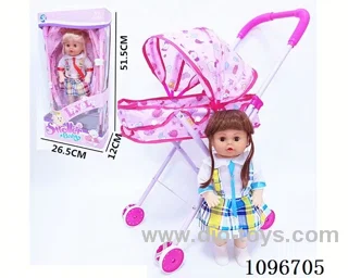 Iron trolley + skirt girl doll doll with IC 4 sound or English