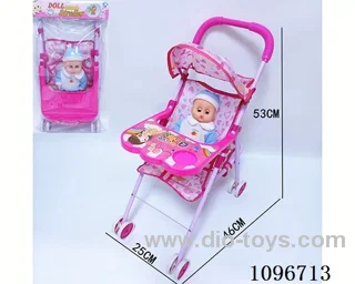 Iron trolley + dining table + doll