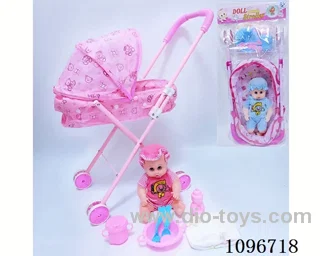 Iron cart + male doll + 6-piece set