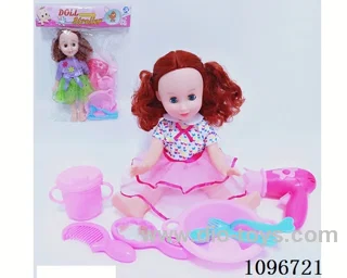 Fully vinyl doll +7 piece set