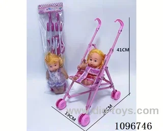 Plastic car + girl doll