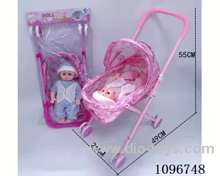 Iron trolley +14 inch boy doll with IC 4 sound or English