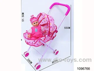 Iron trolley + cotton body boy doll with IC 4 sound or English