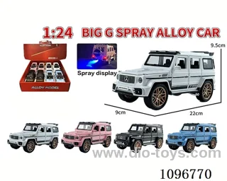 1:24 pull back alloy car with light/music/spray