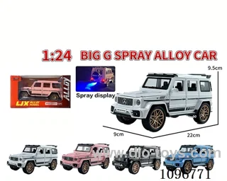 1:24 pull back alloy car with light/music/spray