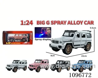 1:24 pull back alloy car with light/music/spray