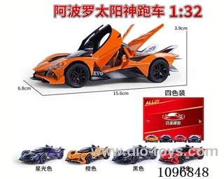 1:32 pull back alloy car with light/music