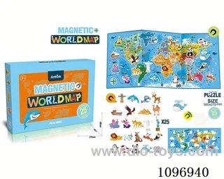 Puzzle puzzle world map magnet
