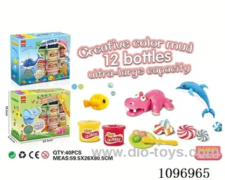 Colored clay toys - Creative Zoo, Underwater World two mixed