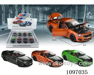 1:24 pull back alloy car with light/music(12 pieces)