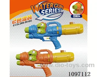 Solid color double nozzle dinosaur water gun