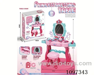 Princess dressing table with feet, chair, simulation light 31PCS