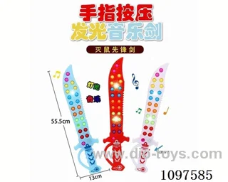 Finger Press Flashing Lights Music Sword (3 colors mixed)