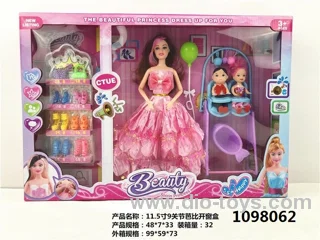 11.5 inch barbie in window box