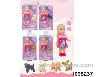 4.5 inch doll/4 style mix