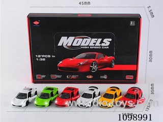 1:32 pull back alloy car with light/IC