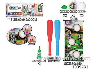 Hanging door baseball launcher game set