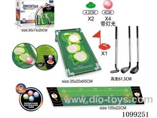Light Golf stainless steel rod + carpet + target frame set