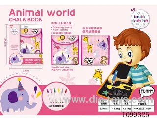 Drawing book +6 pieces of water soluble chalk