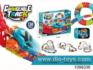 138pcs electric track with light in color box