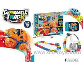 92pcs electric track with light in color box