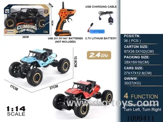 1:14 2.4G 4ch rc car included battery