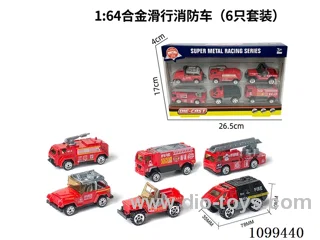 1:64 sliding alloy car 6PCS
