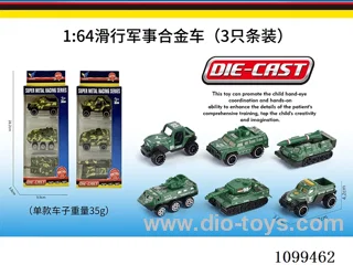 1:64 sliding alloy car 3PCS