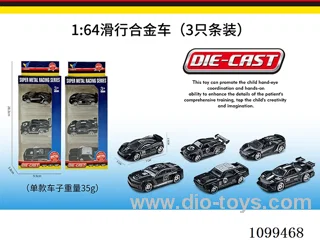 1:64 sliding alloy car 3PCS