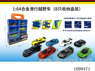 1:64 sliding alloy car 8PCS
