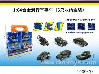 1:64 sliding alloy car 6PCS