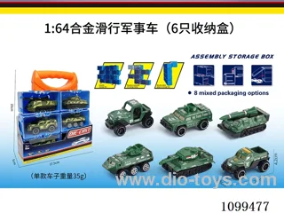 1:64 sliding alloy car 6PCS