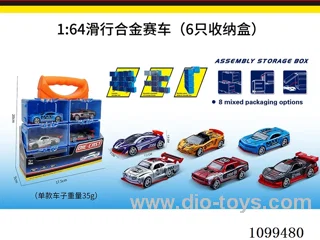 1:64 sliding alloy car 6PCS