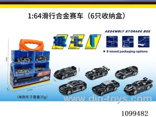 1:64 sliding alloy car 6PCS