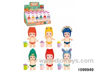 dolls in display box