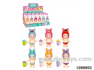 dolls in display box