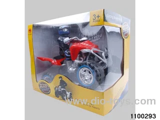 inertial motorbike with light in window box