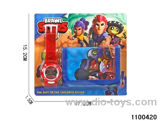 Wallet + electronic watch in Blister card