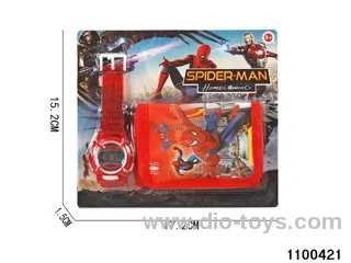 Wallet + electronic watch in Blister card