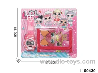 Wallet + electronic watch in Blister card