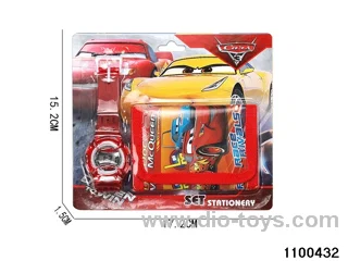 Wallet + electronic watch in Blister card